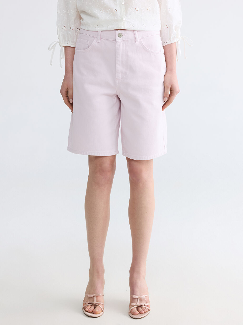 Bermuda Fit Women's Jean Shorts-1