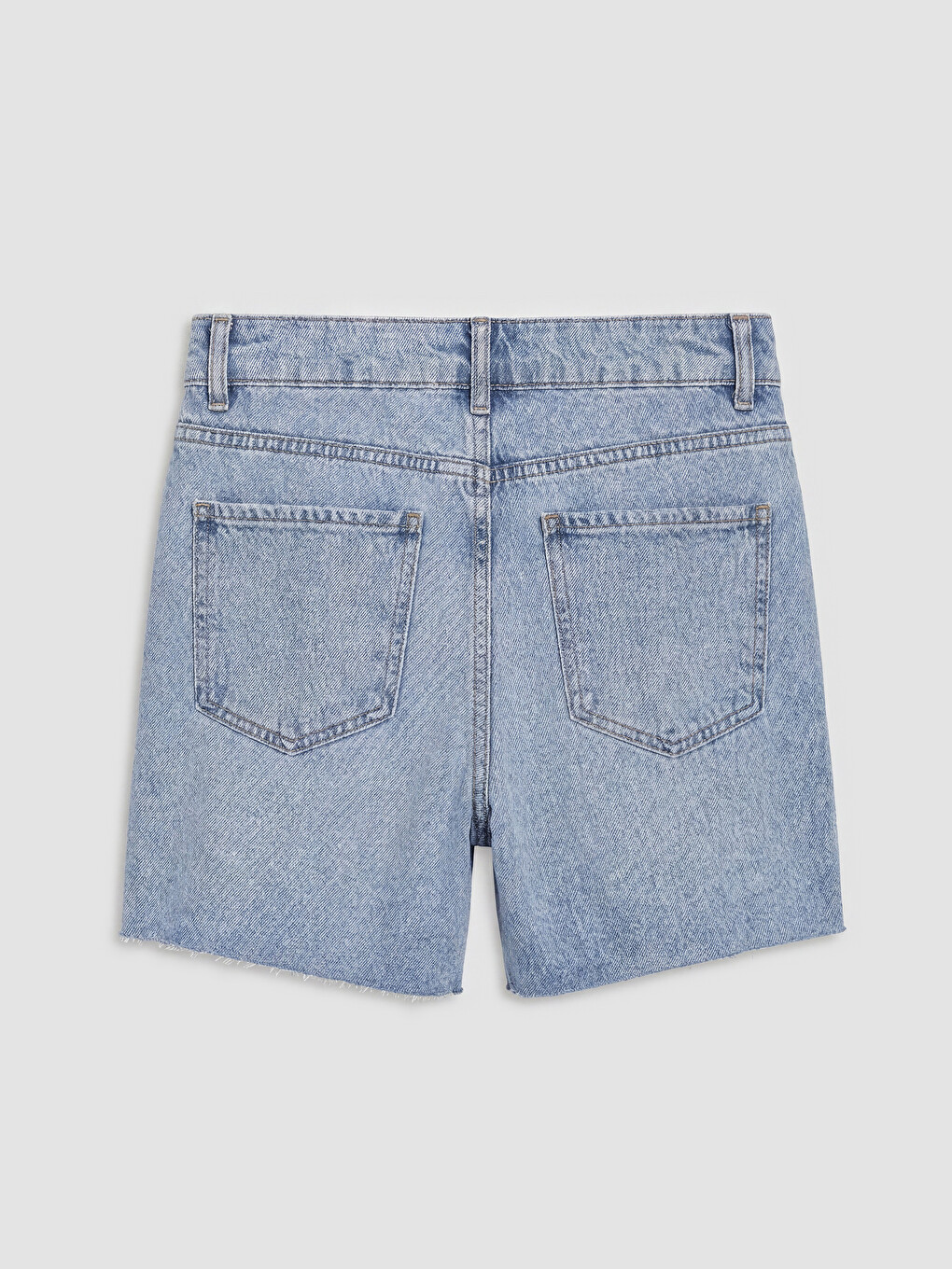 İndigo Regular Fit Kadın Jean Şort-1