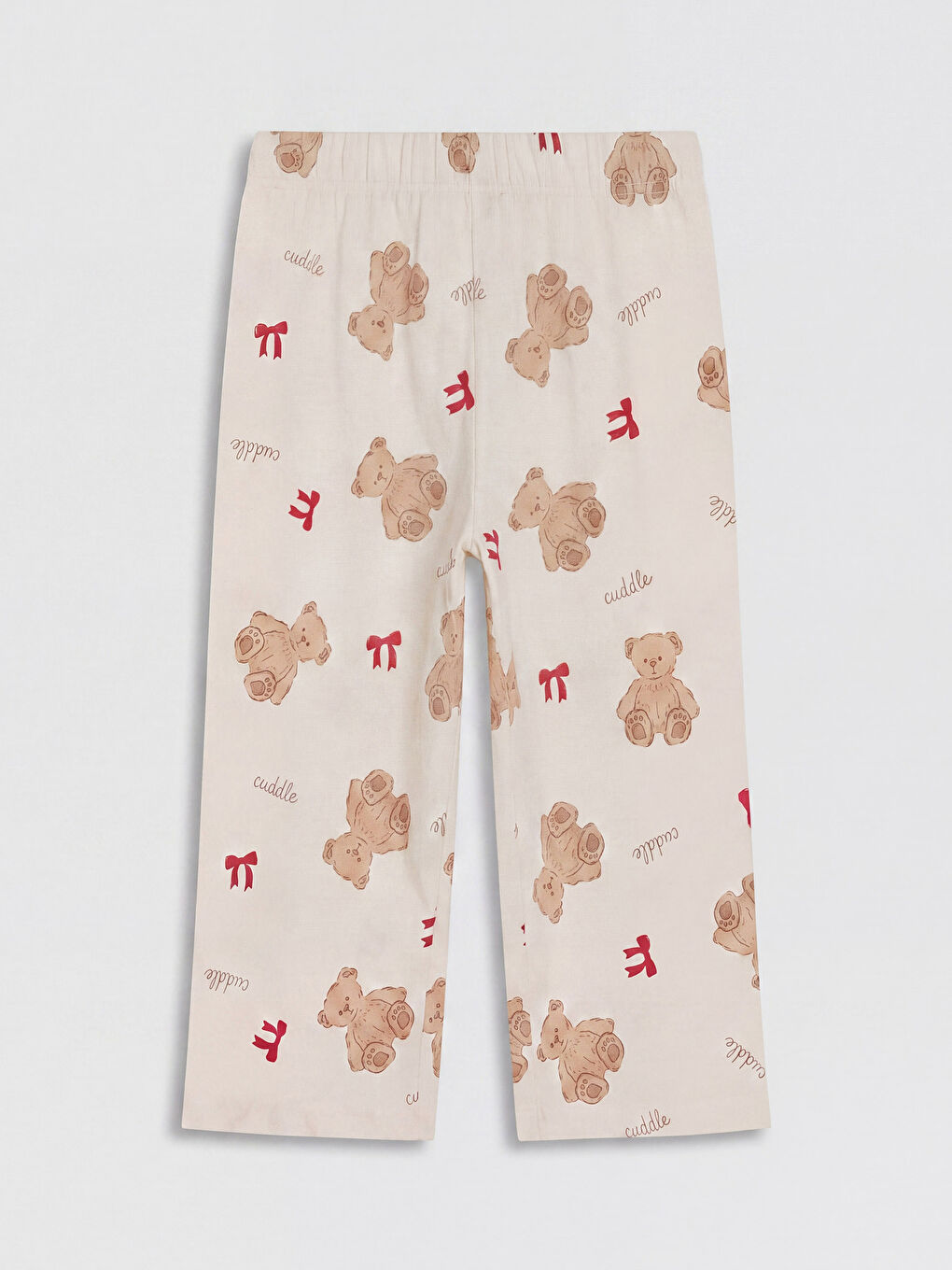 Pembe Baskılı Kız Çocuk Kaprili Pijama Takımı-4