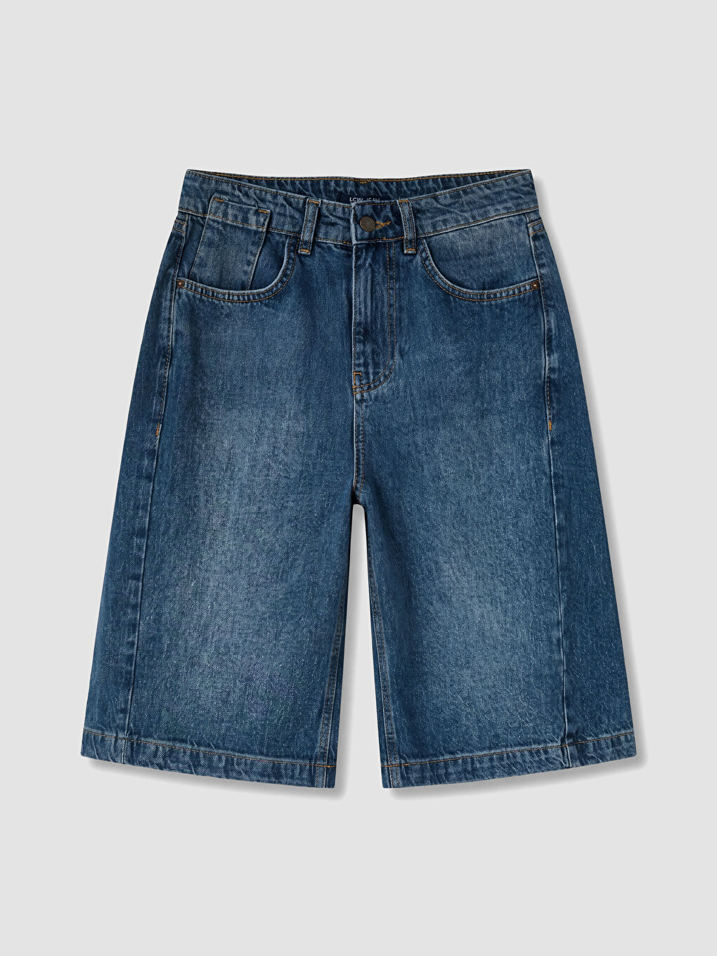 İndigo Bermuda Fit Kadın Jean Şortolon
