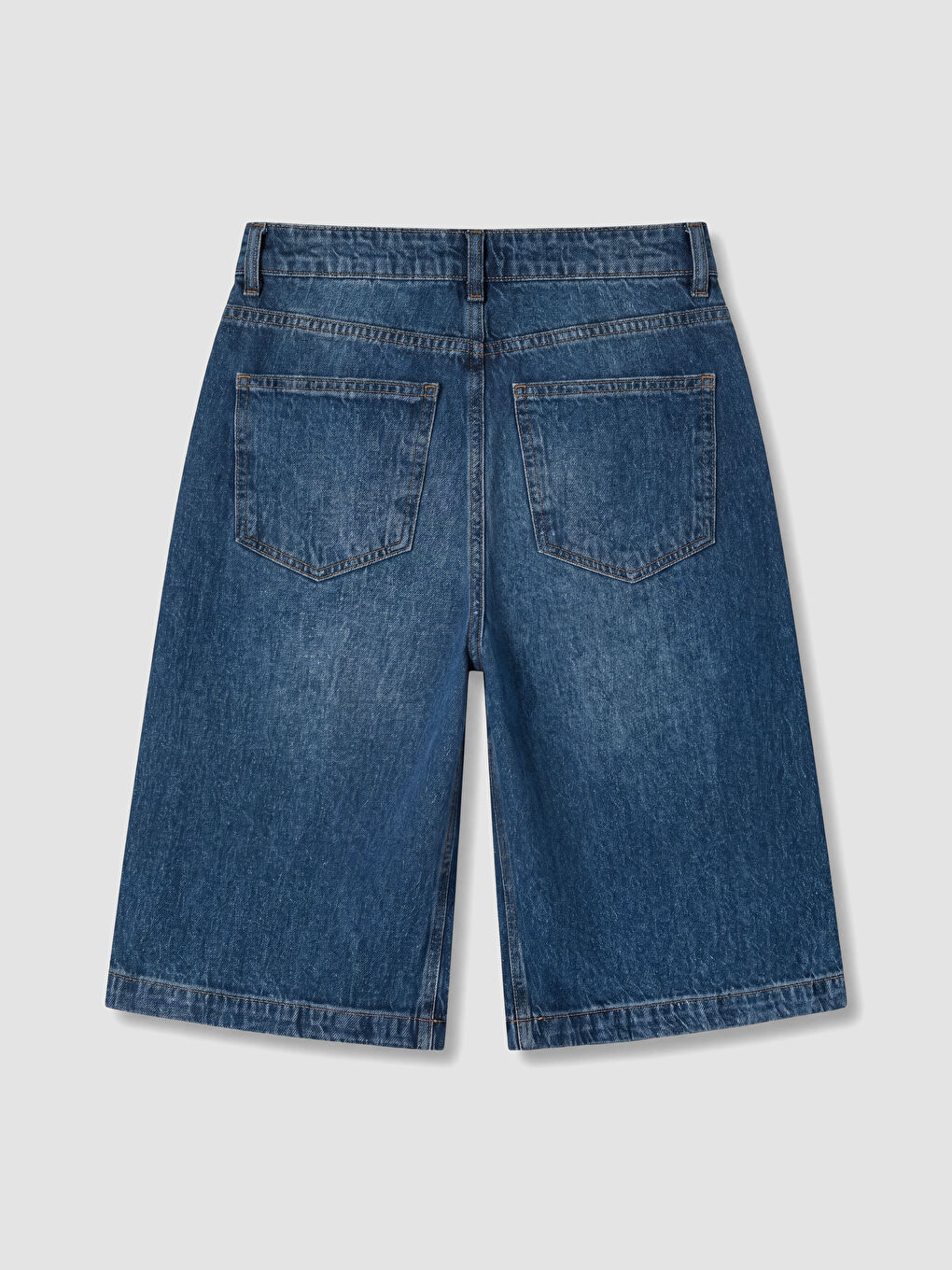 İndigo Bermuda Fit Kadın Jean Şortolon-2