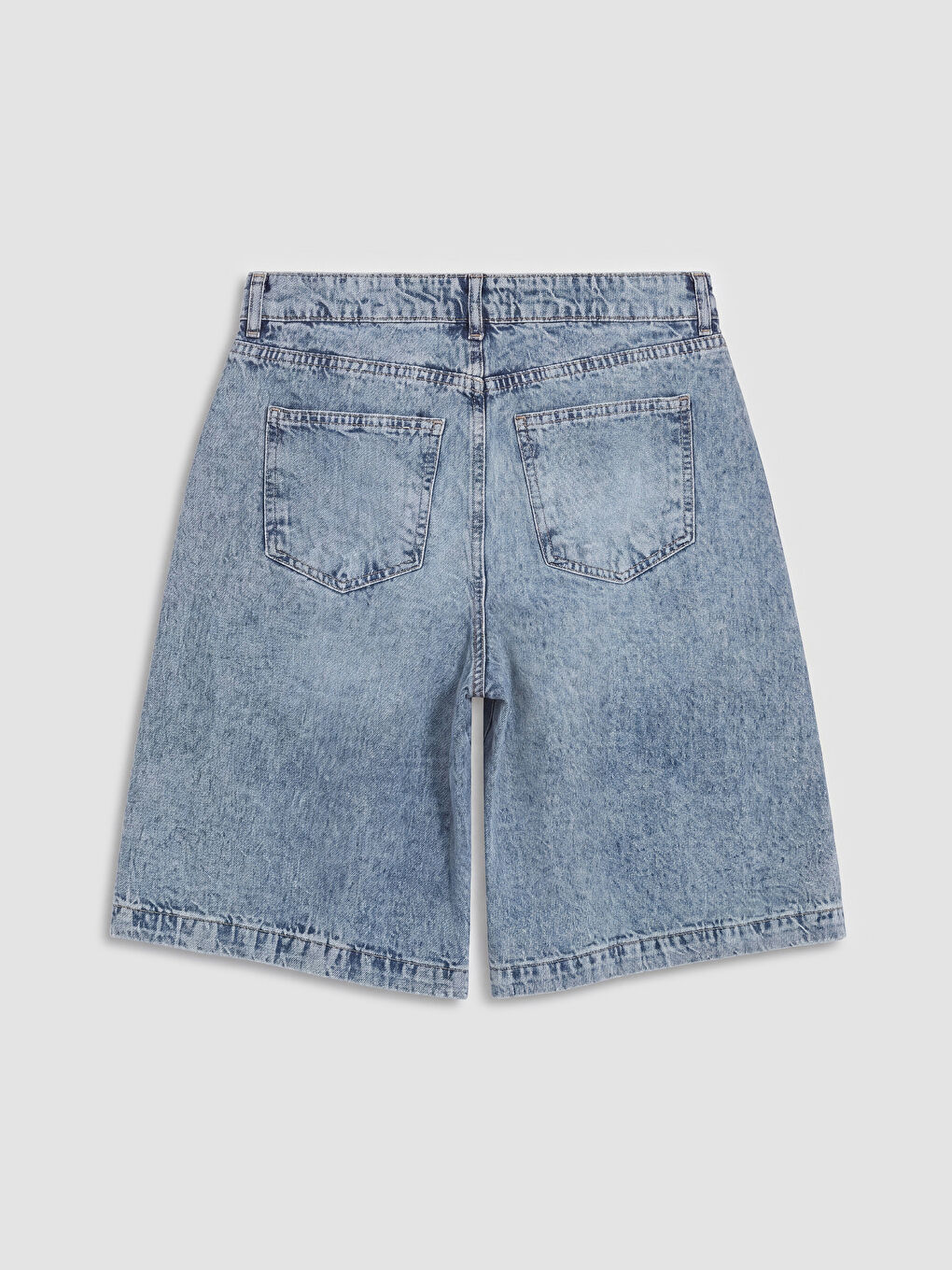 İndigo Bermuda Fit Kadın Jean Şortolon-1