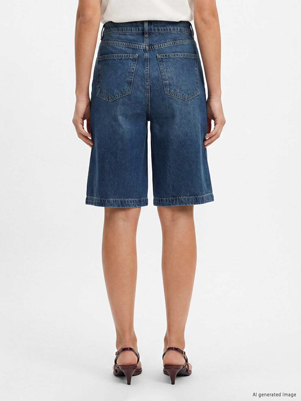 Bermuda Fit Women's Jean Shorts-3