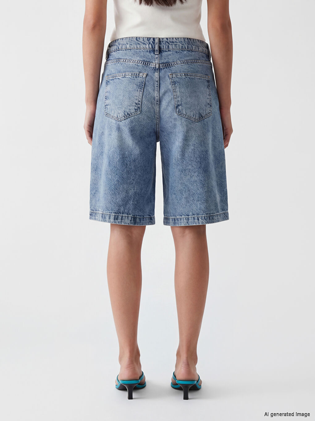 Bermuda Fit Women's Jean Shorts-3