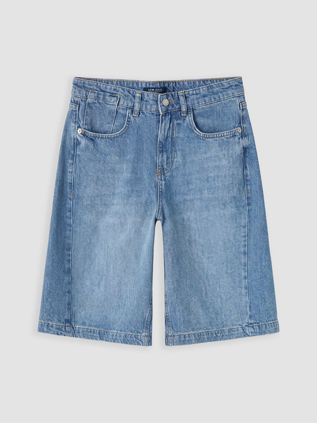 İndigo Bermuda Fit Kadın Jean Şortolon