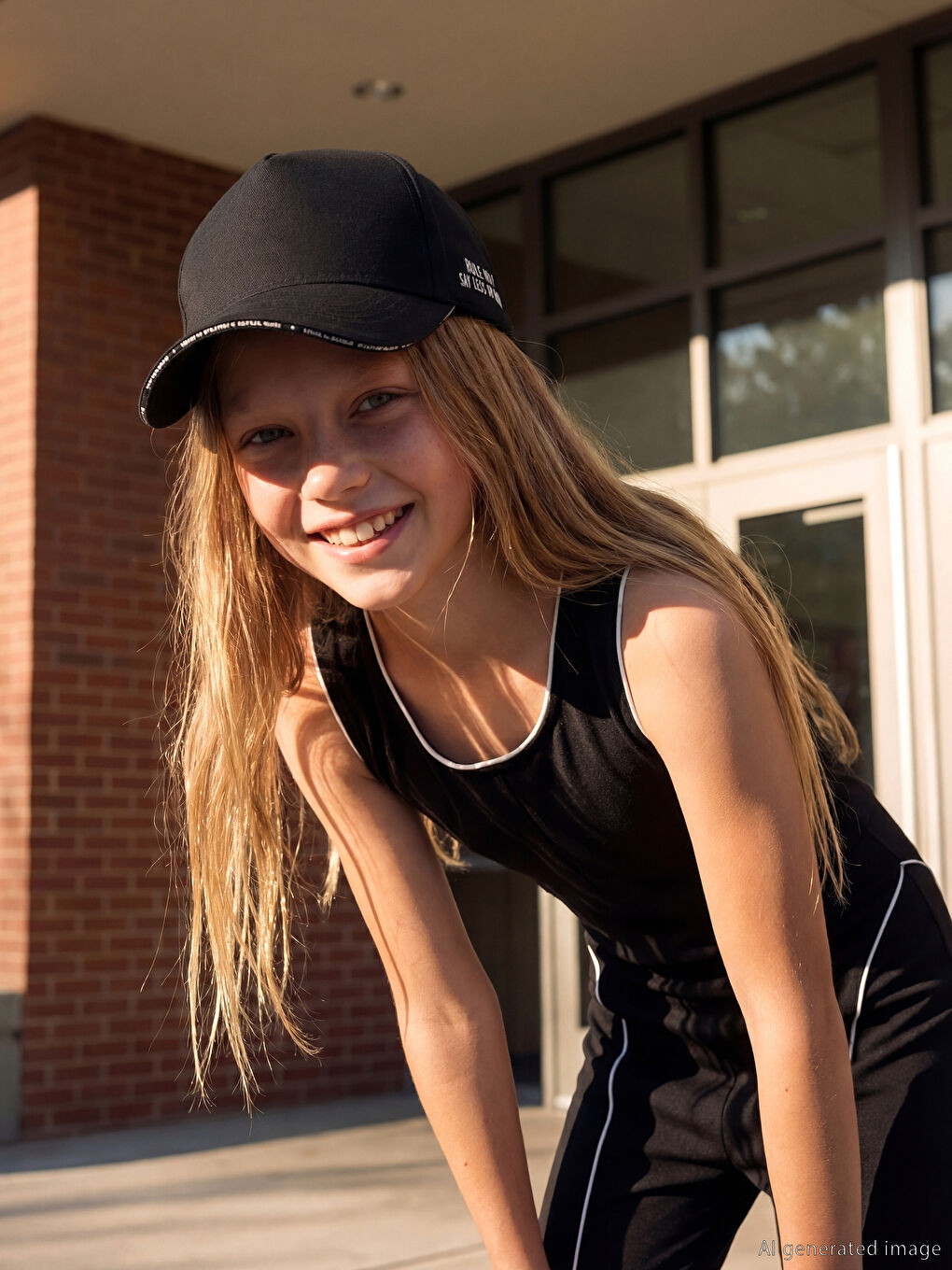 Siyah Şeritli Kız Çocuk Tulum-1