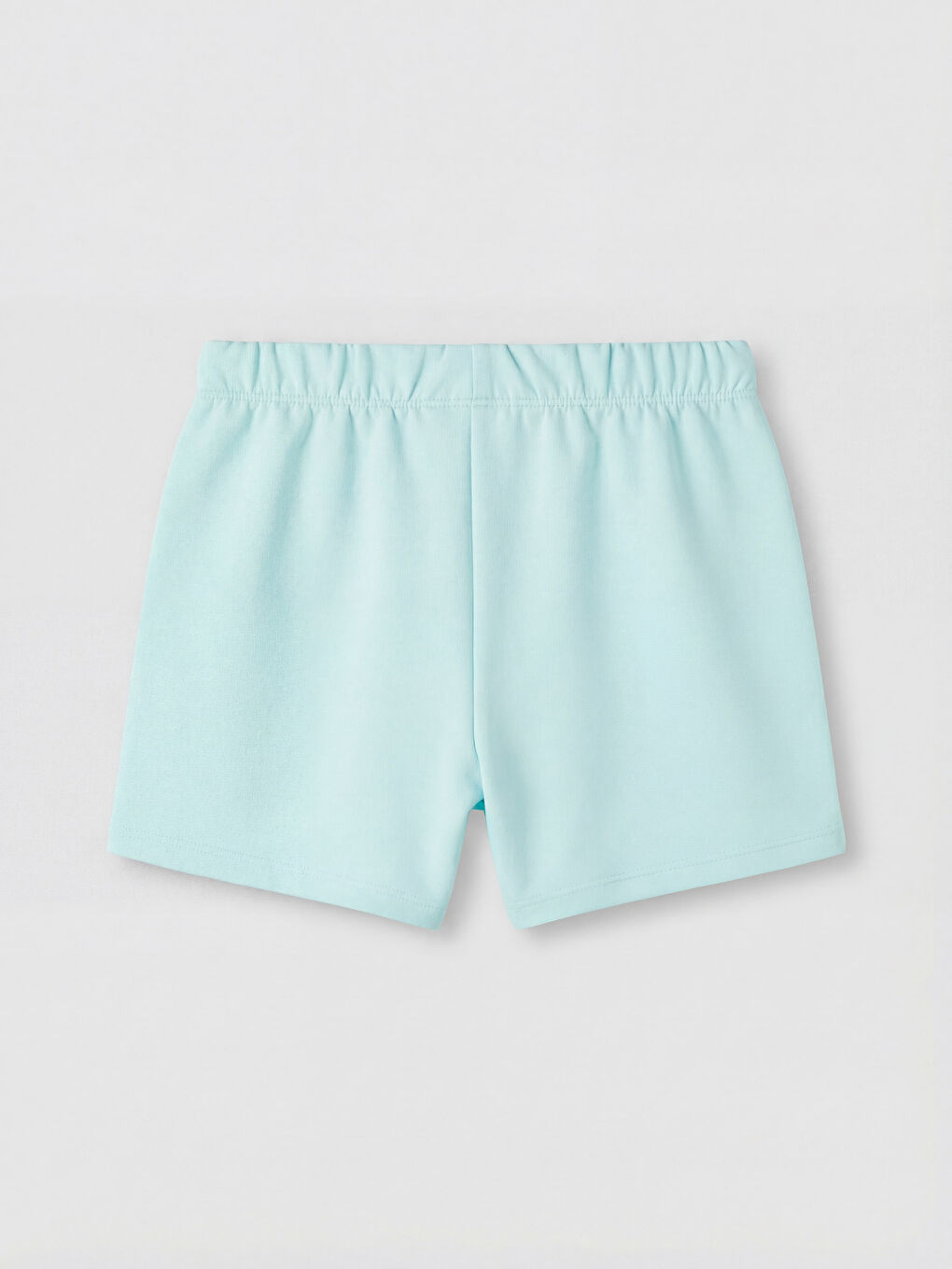 Turkuaz Beli Lastikli Kız Çocuk Şort-1