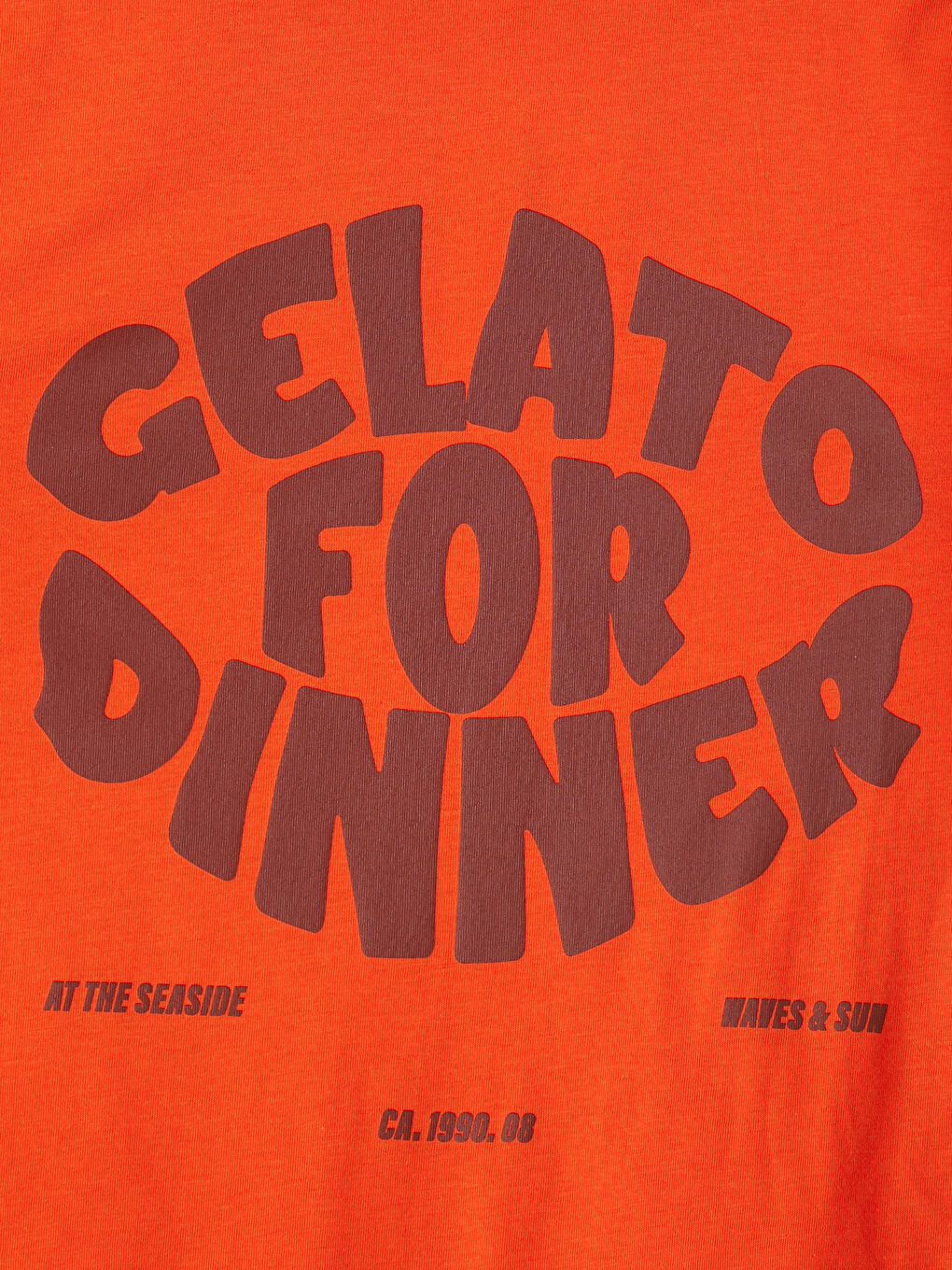 Turuncu Bisiklet Yaka Baskılı Erkek Çocuk Tişört-3