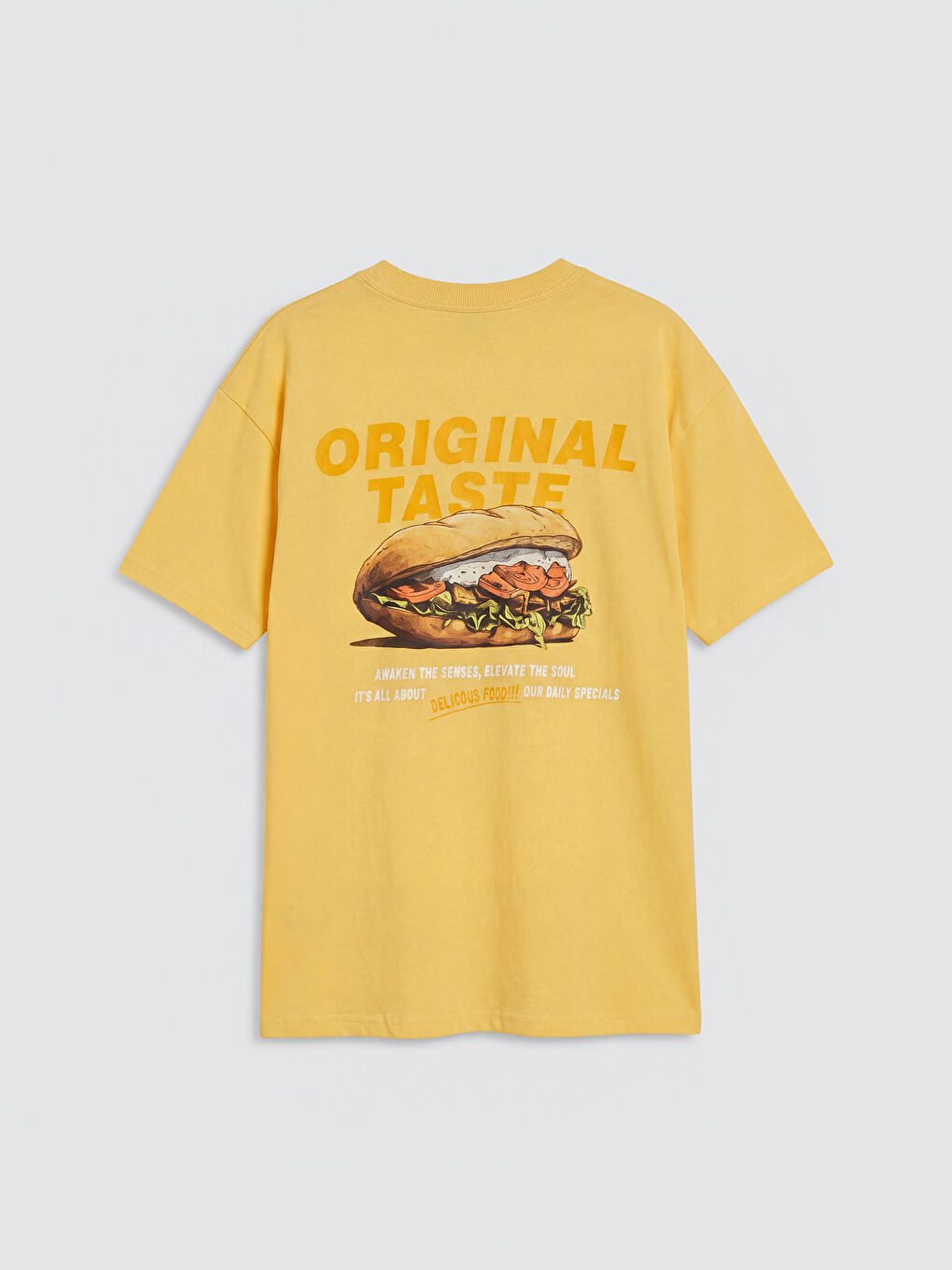 Turuncu Bisiklet Yaka Baskılı Erkek Çocuk Tişört-1