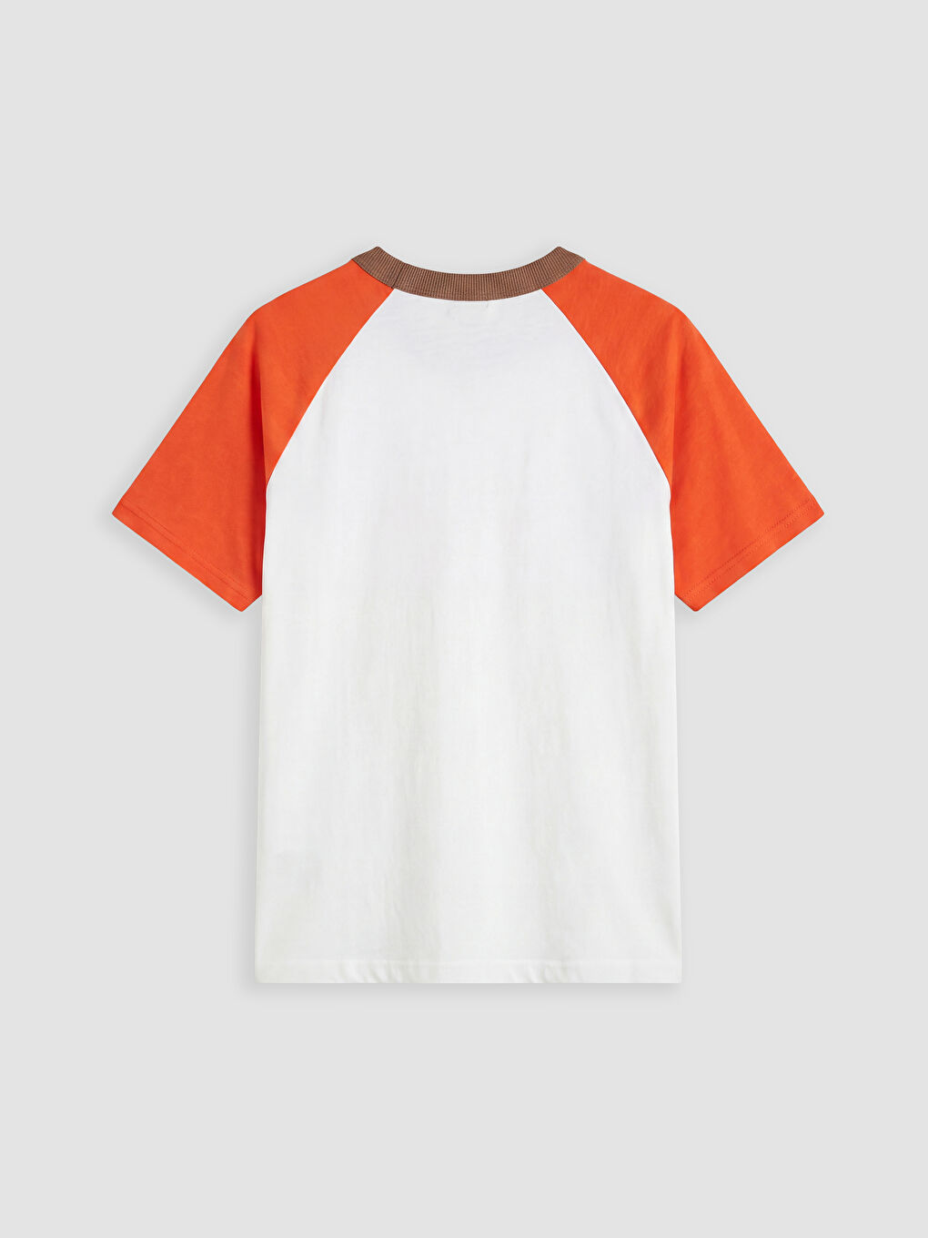 Beyaz Bisiklet Yaka Slogan Baskılı Erkek Çocuk Tişört-1