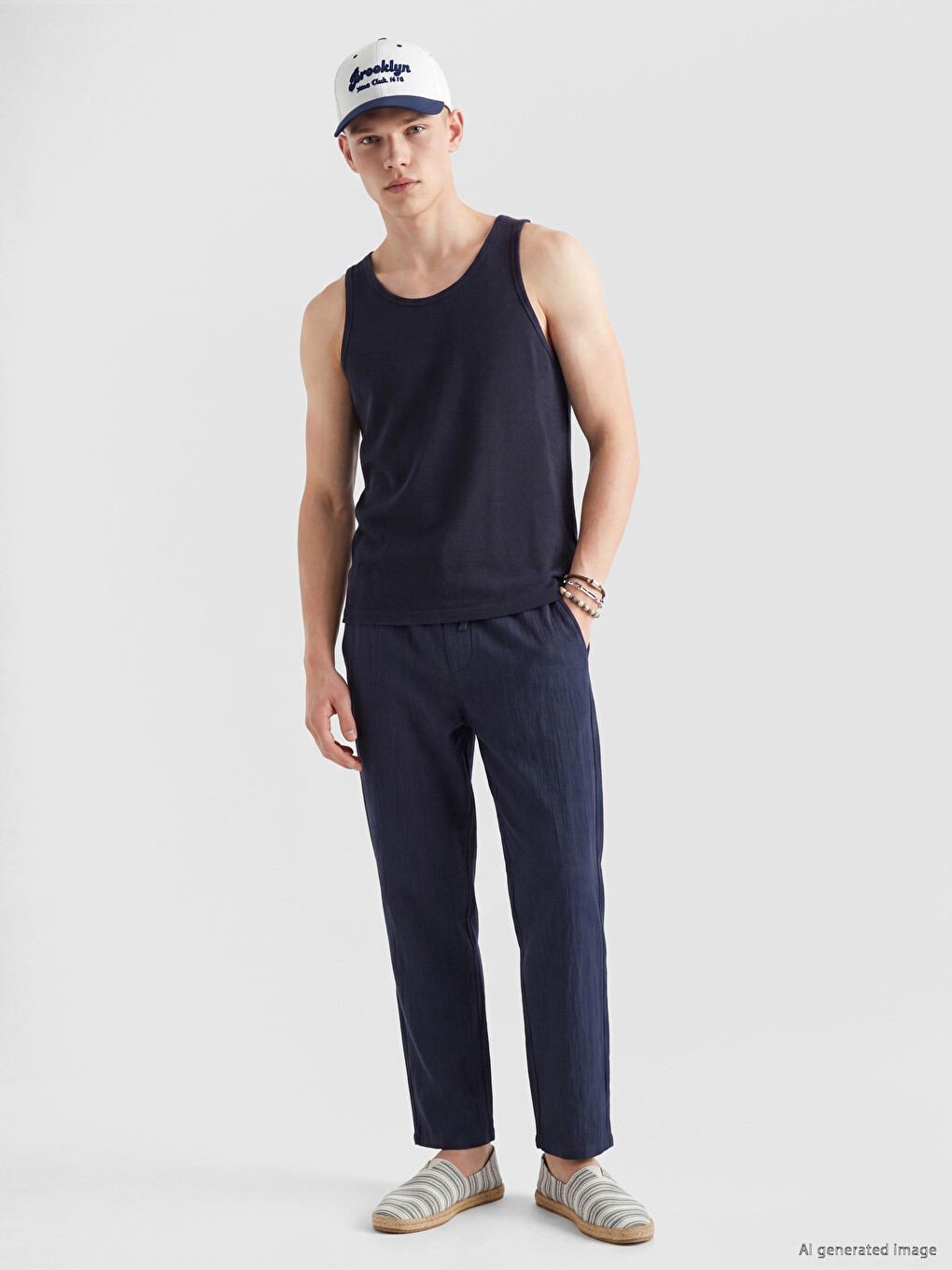 Crew Neck Men's Sleeveless T-shirt-1
