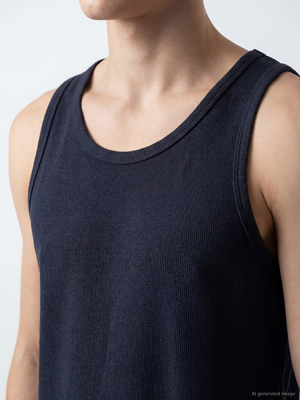 Crew Neck Men's Sleeveless T-shirt-2