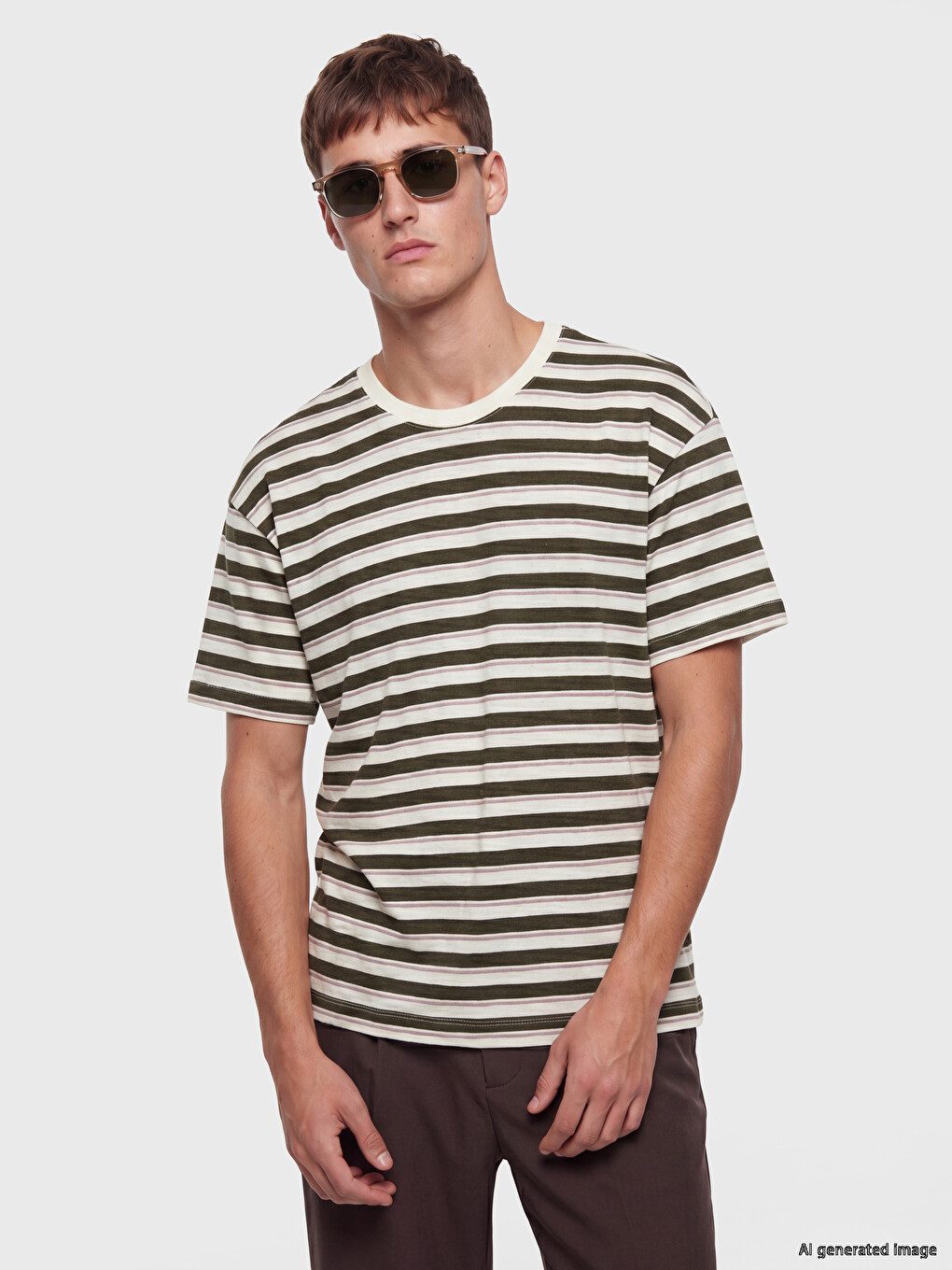 Relax Fit Striped Men's T-Shirt