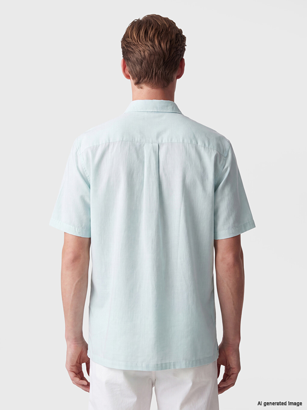 Yeşil Regular Fit Erkek Gömlek-3