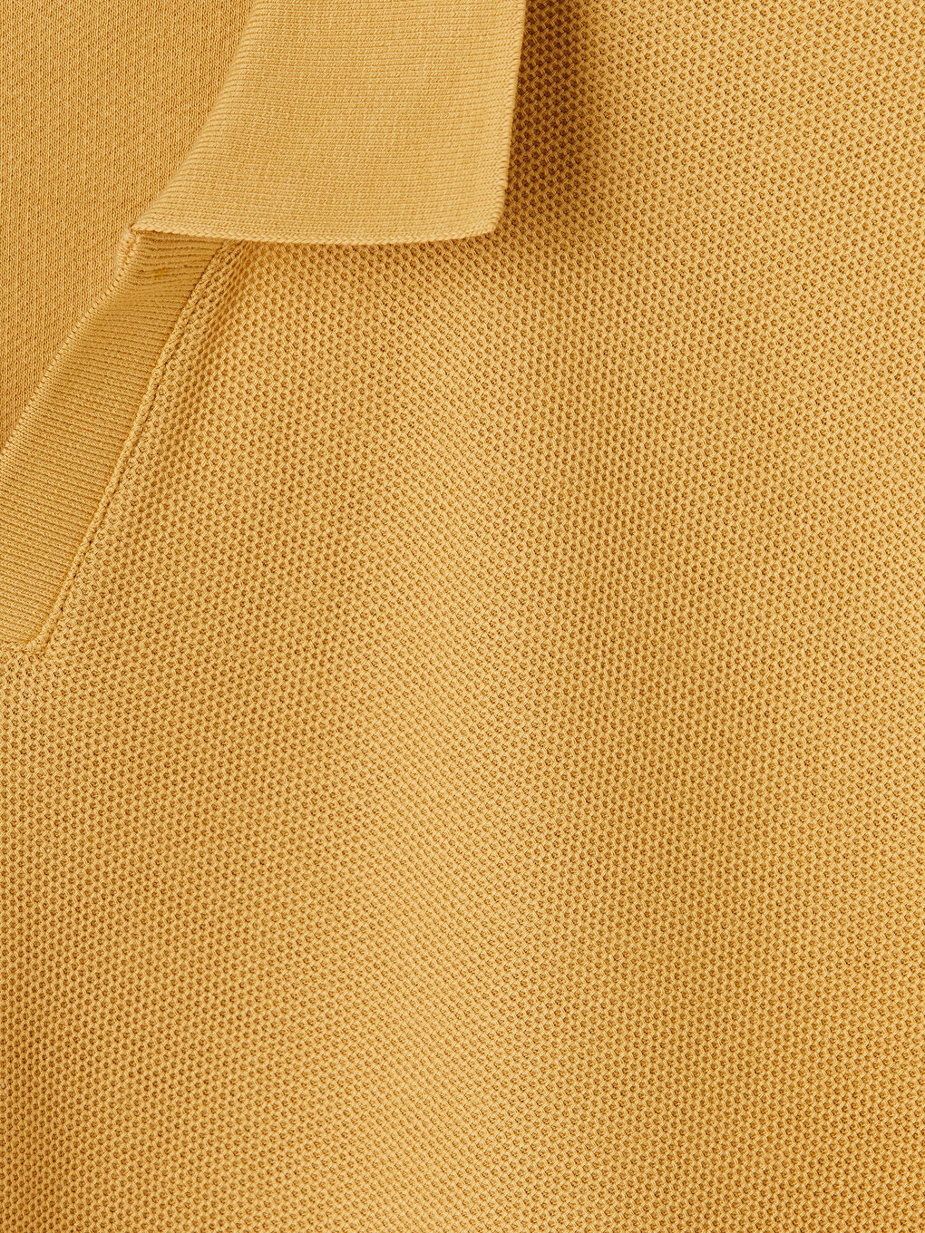 Sarı Polo Yaka Pike Erkek Tişört-2