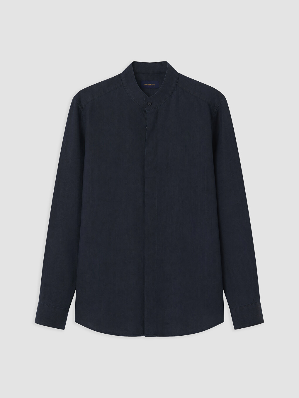 Lacivert Regular Fit %100 Keten Erkek Gömlek