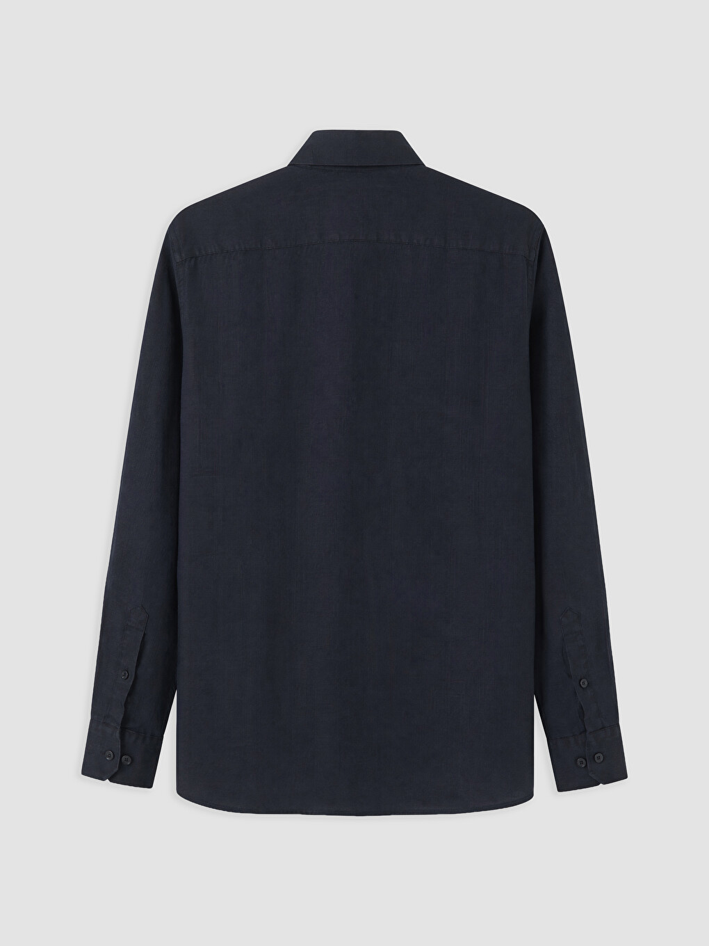 Lacivert Regular Fit %100 Keten Erkek Gömlek-1