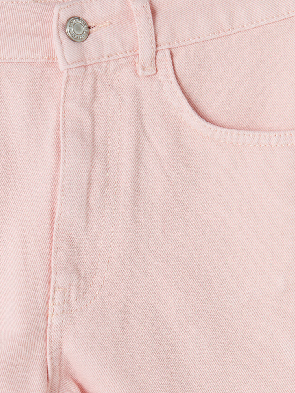Pembe Regular Fit Kadın Jean Şort-2