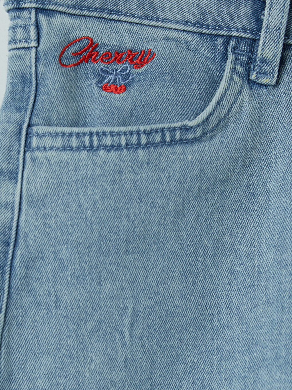 Girls' Denim Shorts and Bandana-1