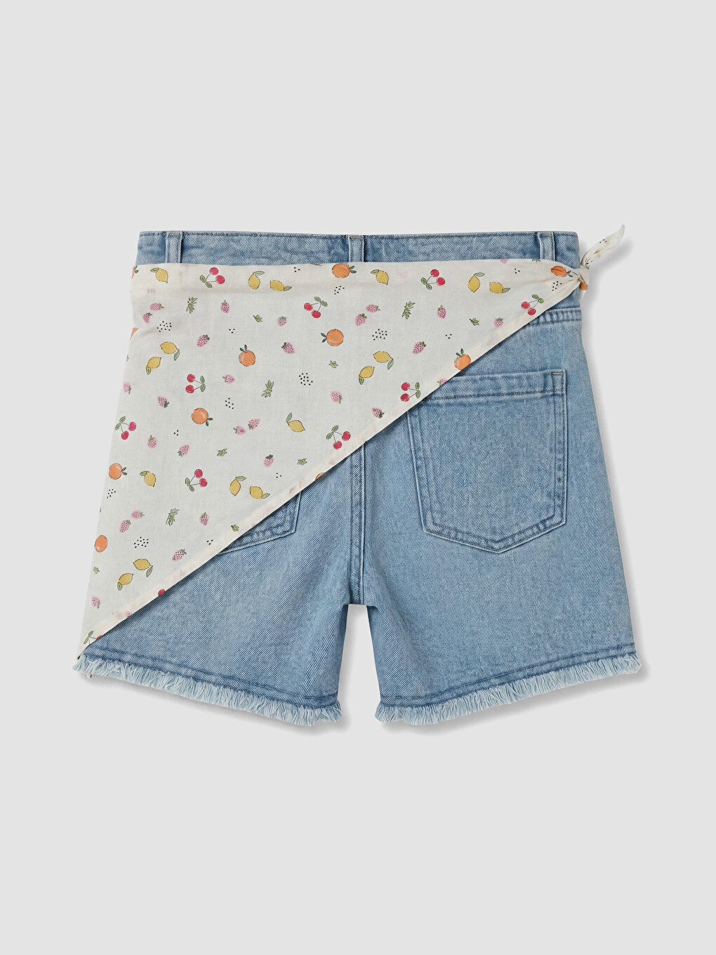 Girls' Denim Shorts and Bandana-4