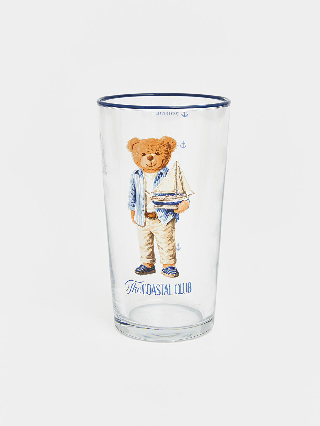 Karışık Ayı Teddy Baskılı Cam Bardak 550 ml