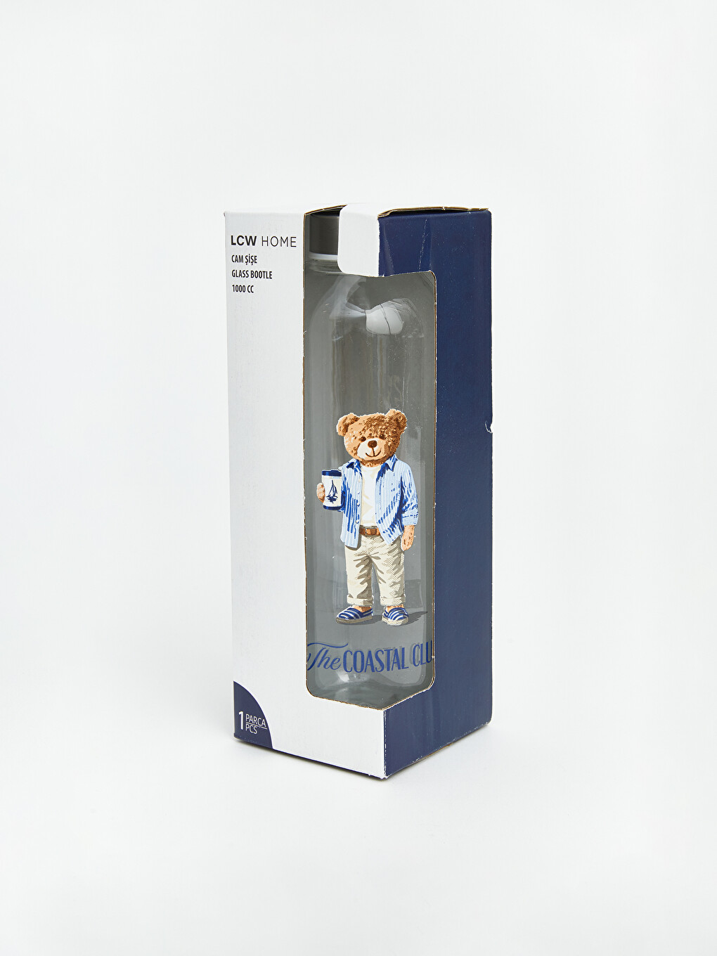 Karışık Ayı Teddy Baskılı Kapaklı Baş Ucu Sürahisi 1000 ml-2
