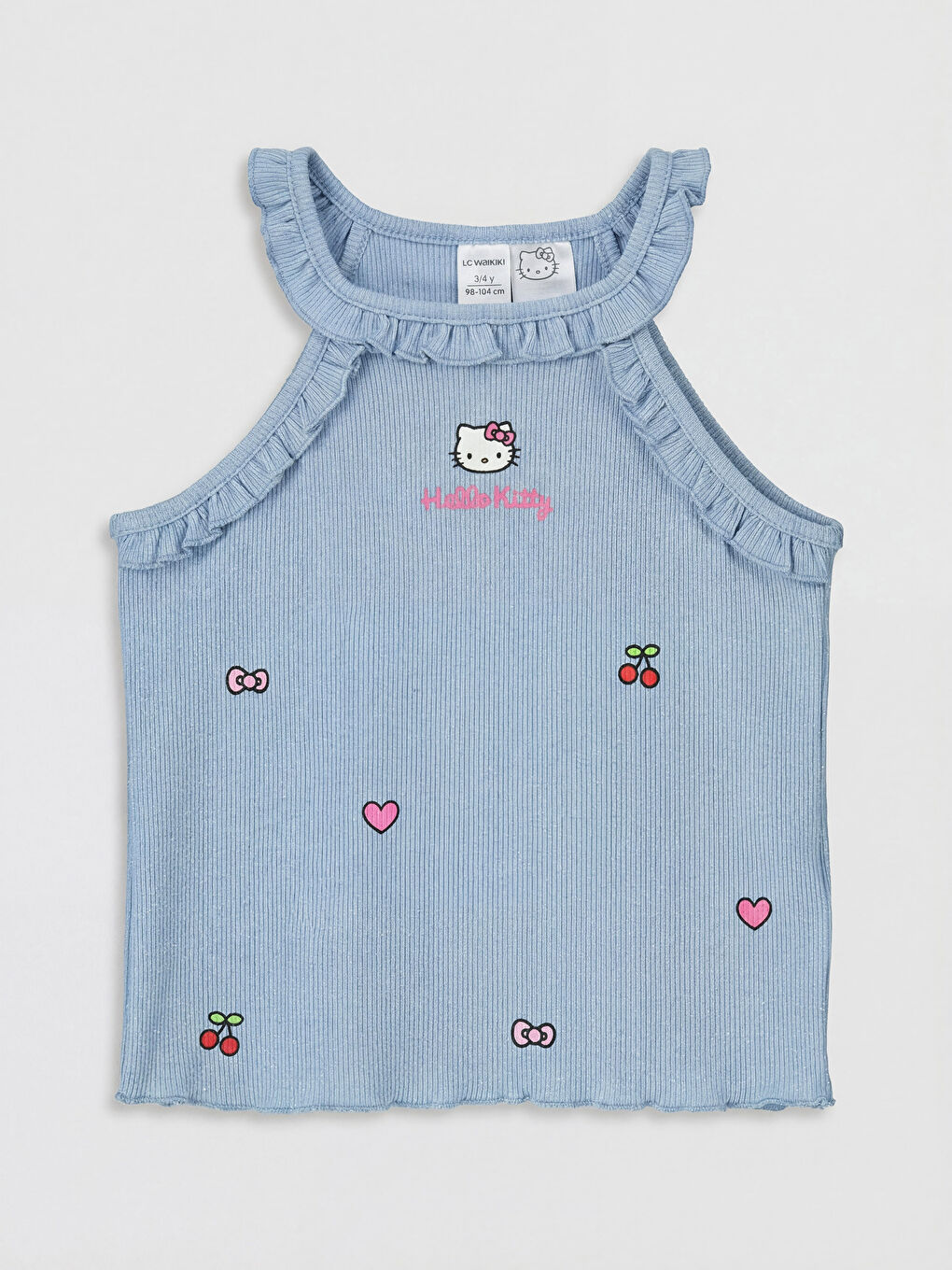 Mavi Hello Kitty Baskılı Kız Çocuk Atlet