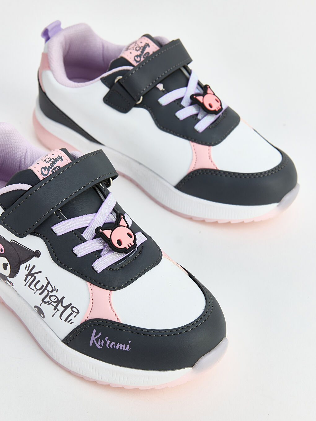 Antrasit Kuromi Baskılı Işıklı Kız Çocuk Spor Ayakkabı-3
