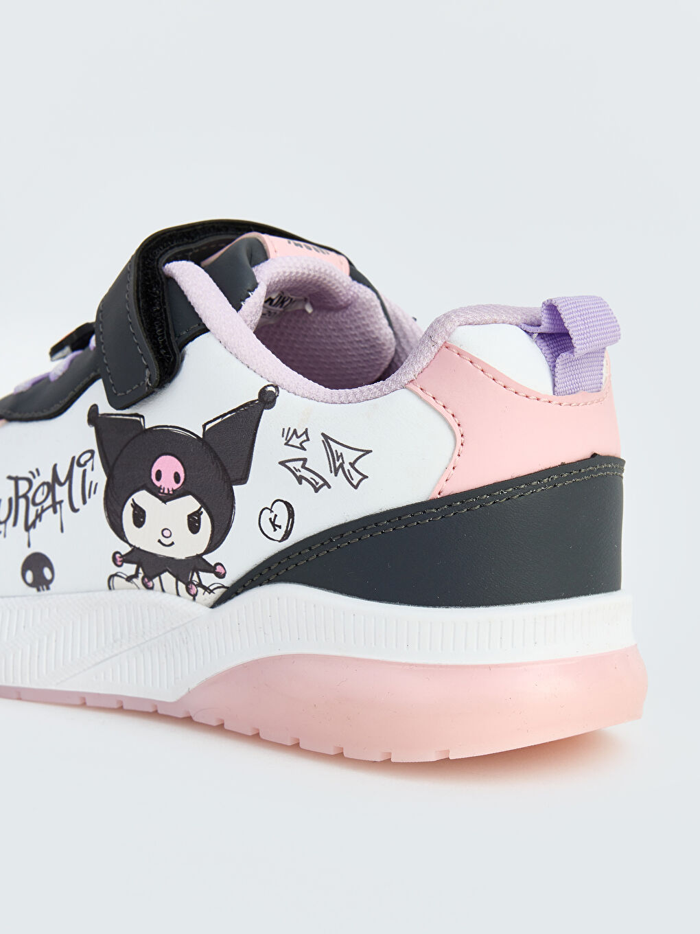 Antrasit Kuromi Baskılı Işıklı Kız Çocuk Spor Ayakkabı-5