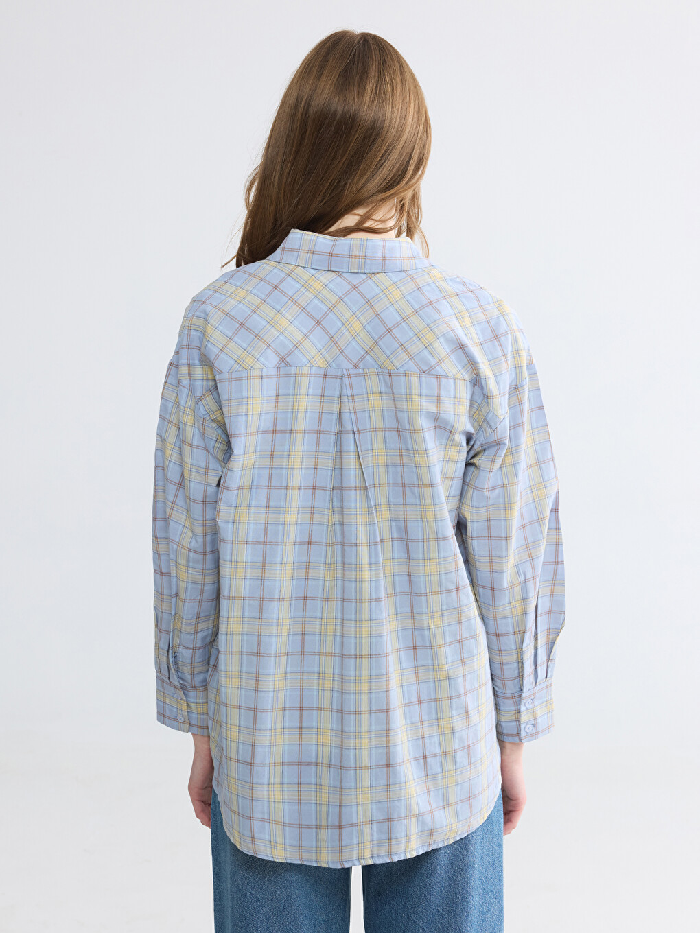 Plaid Oversize Women's Shirt-3