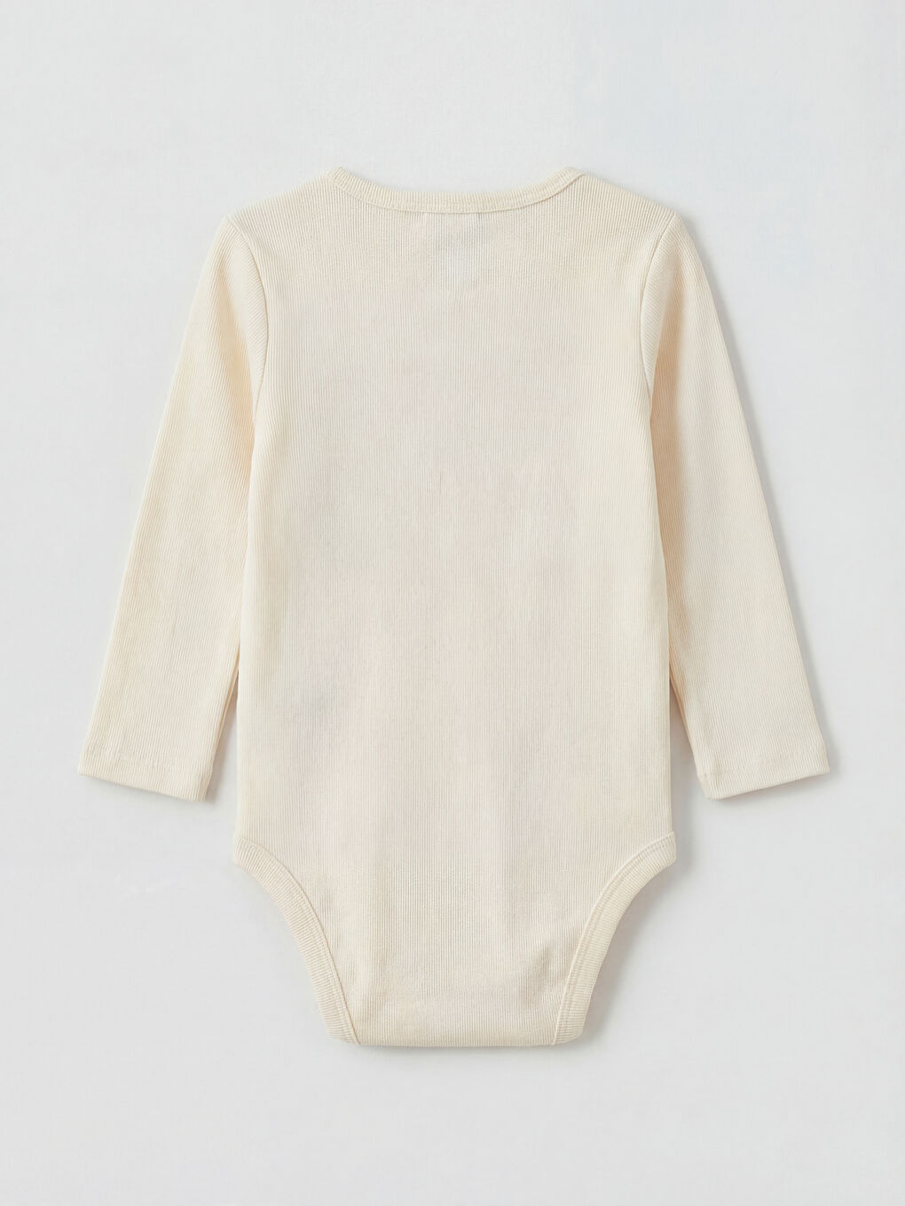 Ekru Erkek Bebek Çıtçıtlı Body ve Patikli Alt-2