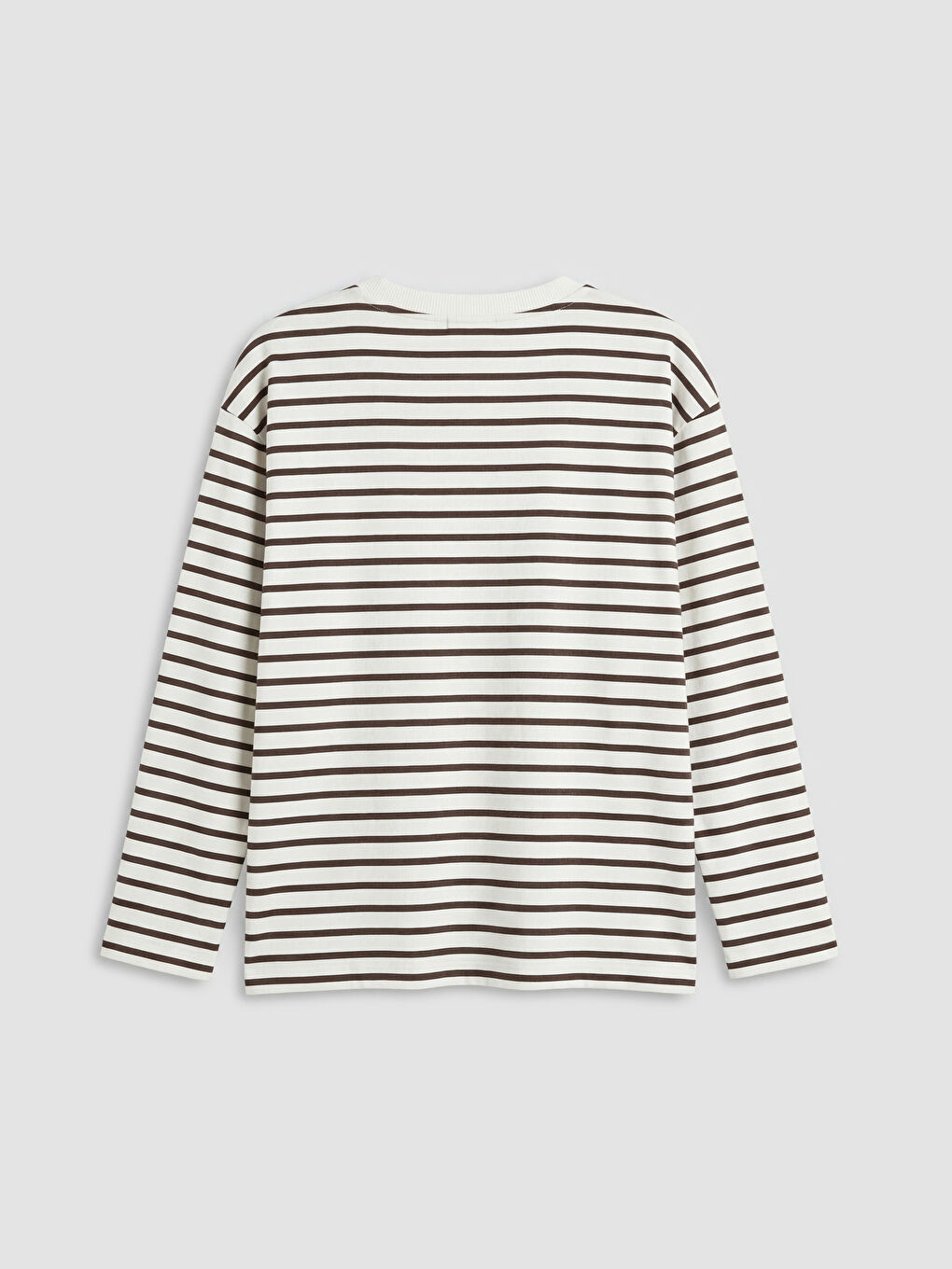 Kahverengi Bisiklet Yaka Çizgili Erkek Çocuk Tişört-1