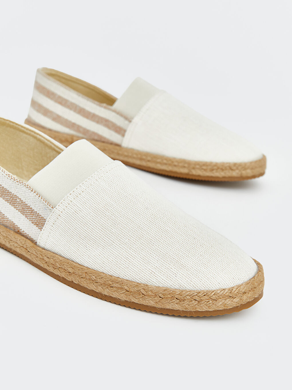 Bej Hasır Tabanlı Erkek Espadril-2