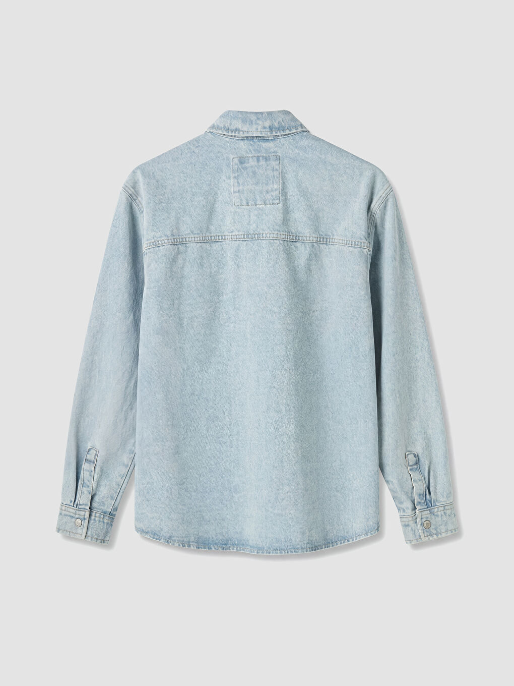 İndigo Loose Fit Erkek Jean Gömlek-3