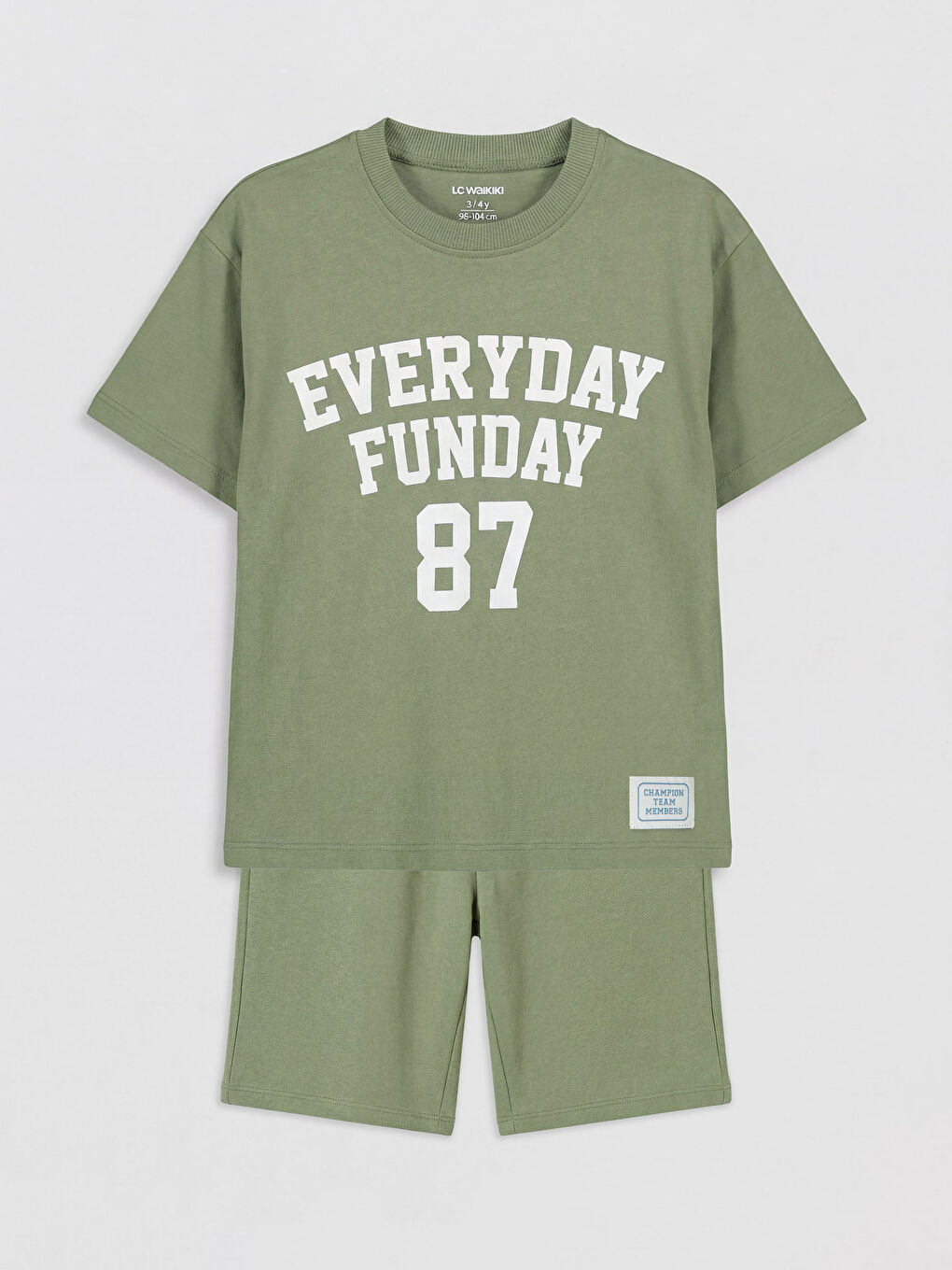 Yeşil Baskılı Erkek Çocuk Takım