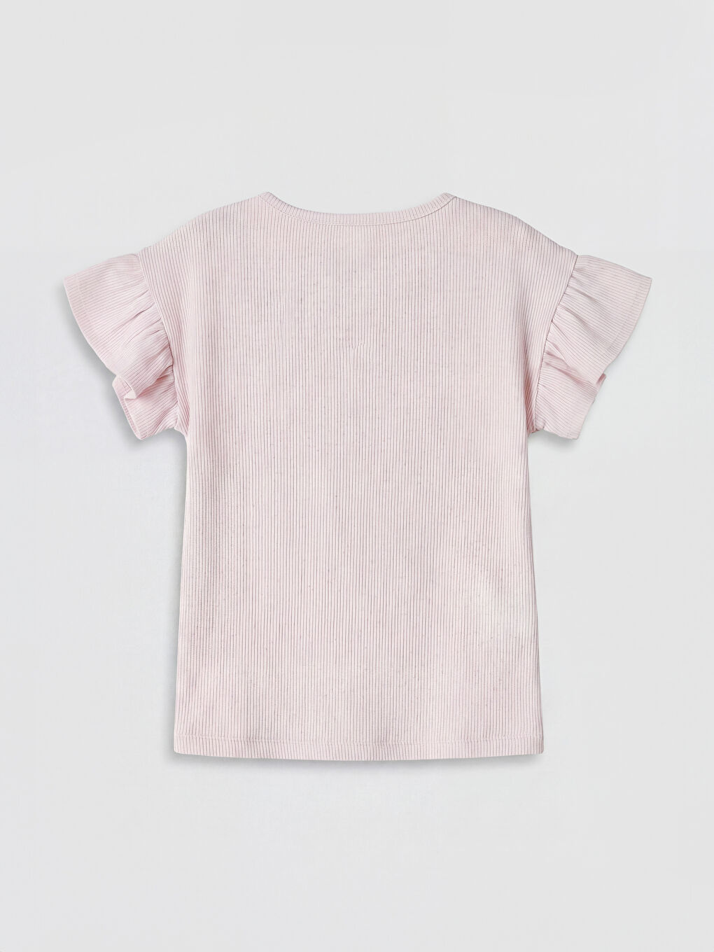 Pembe Nakışlı Kız Çocuk Tişört-1