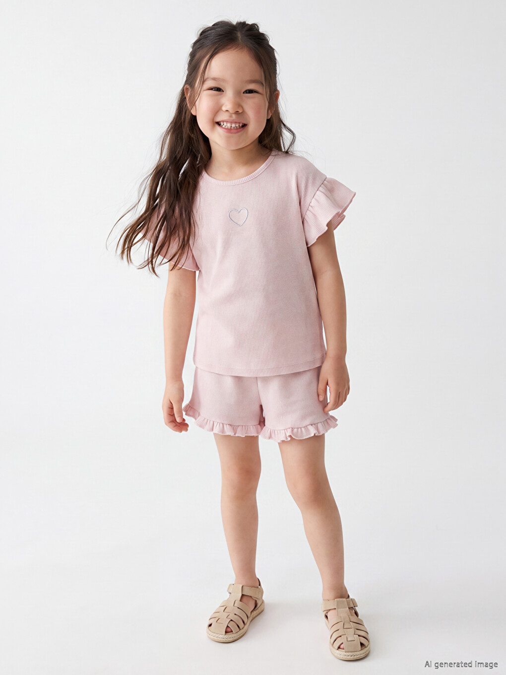 Girls' Ruffled Shorts-1