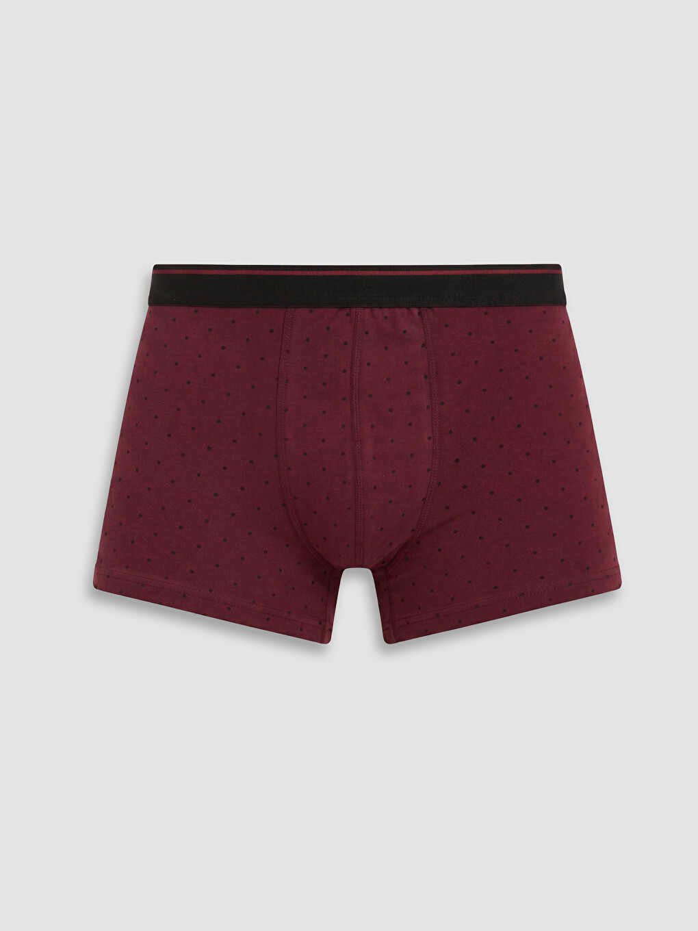 Bordo Pamuklu Esnek Erkek Boxer 3'lü-1