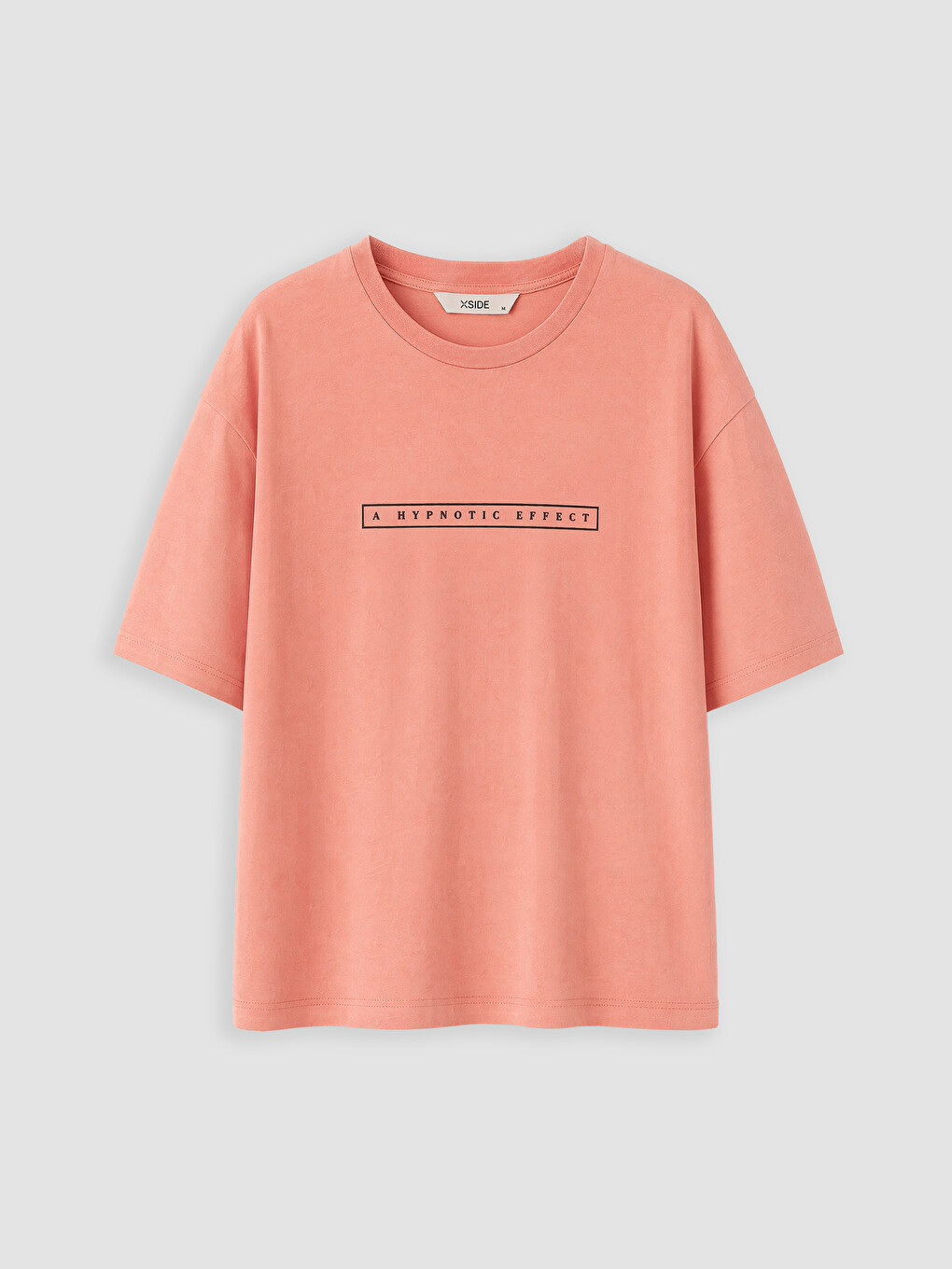 Pembe Bisiklet Yaka Baskılı Erkek Tişört-4