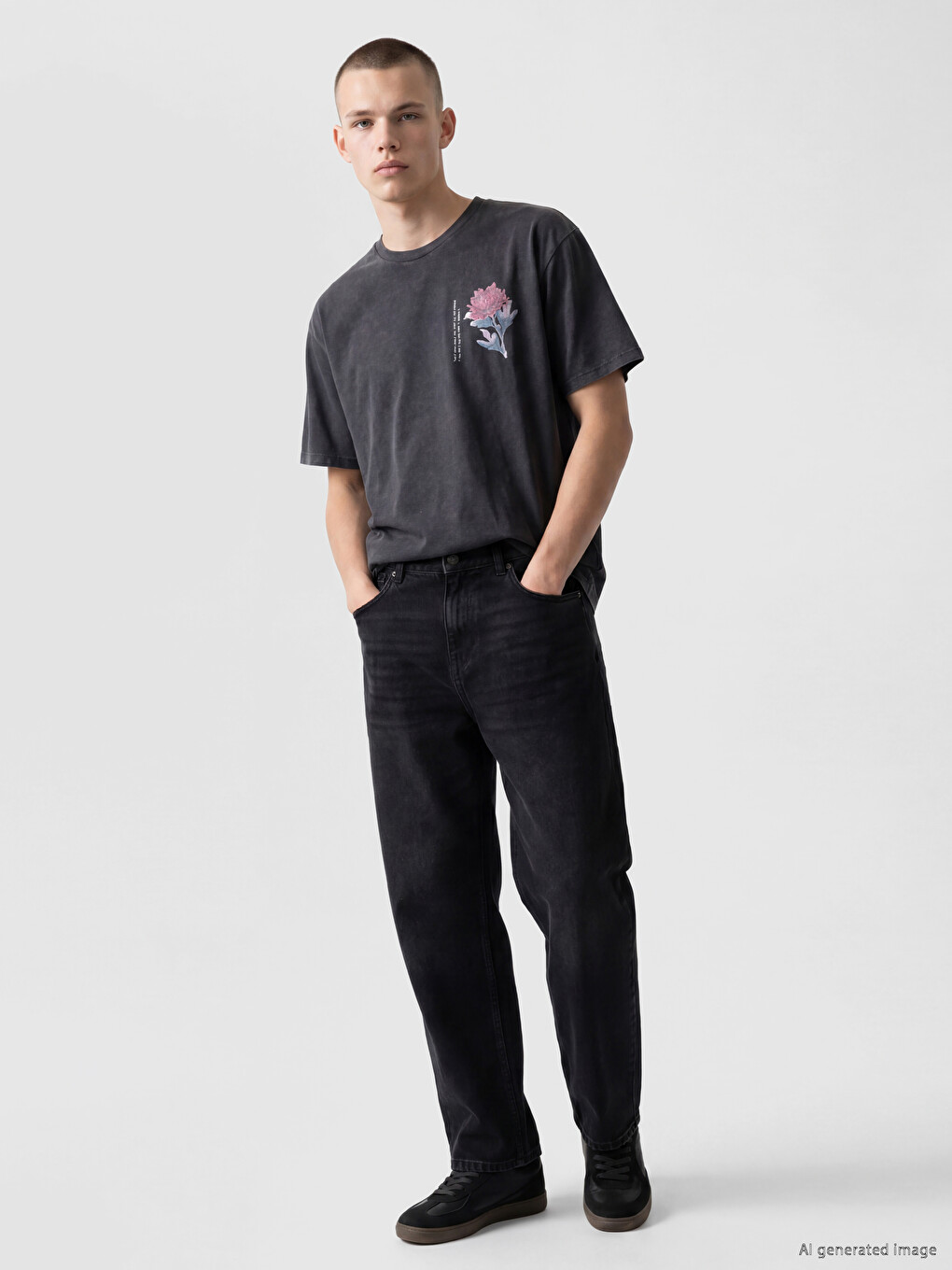 Text Printed Men's T-shirt-1