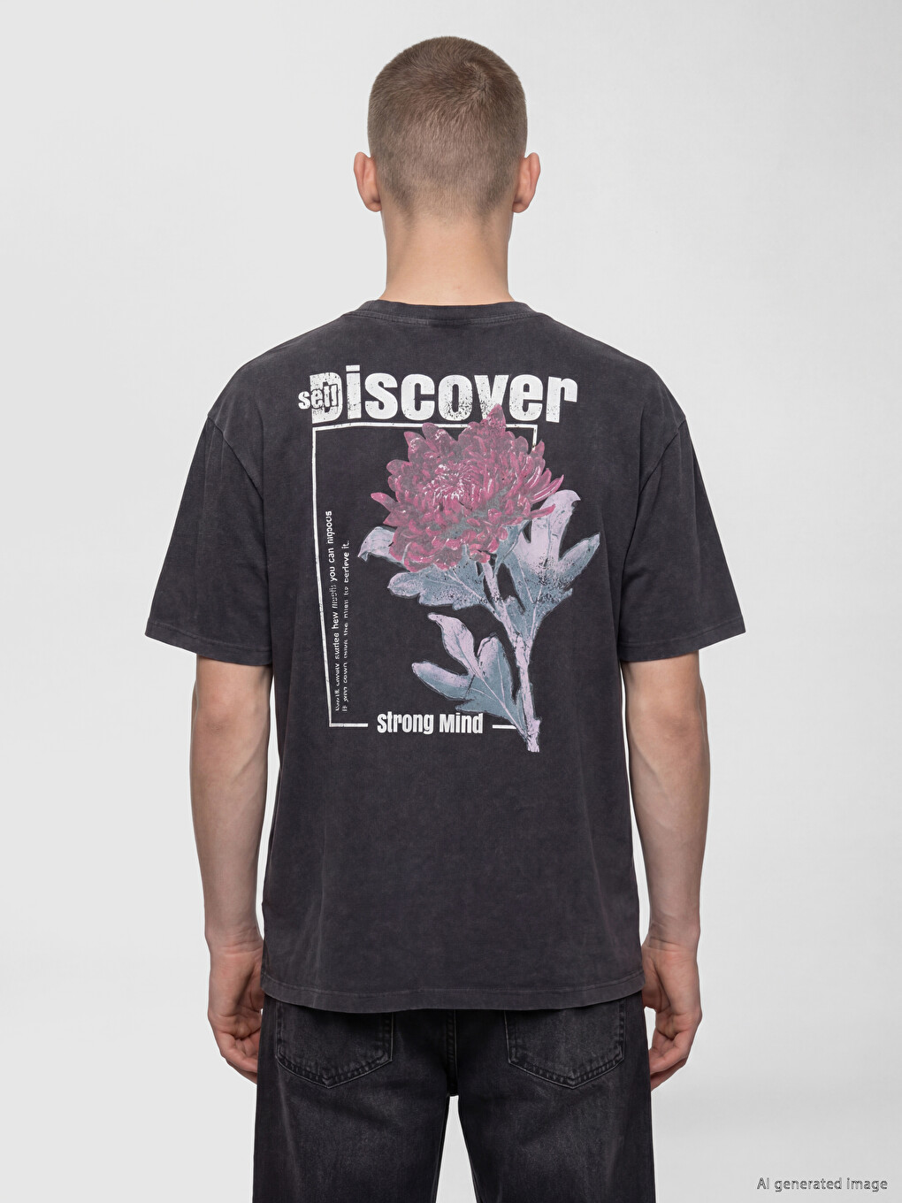 Text Printed Men's T-shirt-3