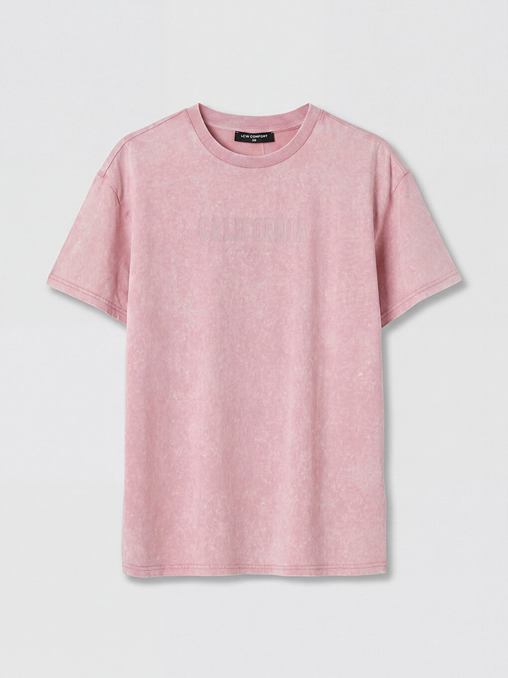 Tricou de damă cu imprimeu California, cu guler rotund-4