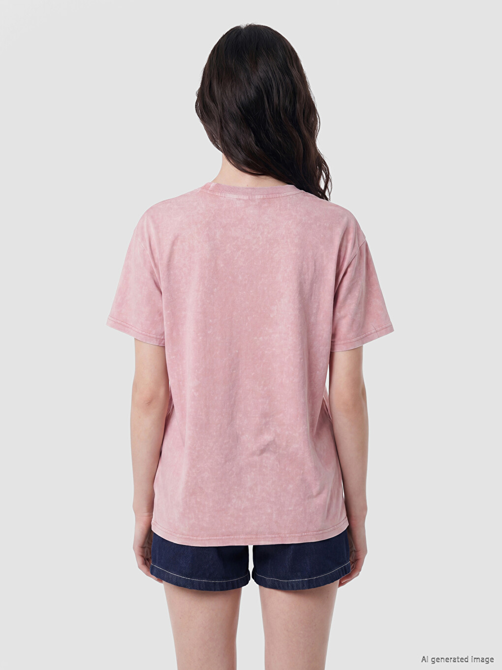 Tricou de damă cu imprimeu California, cu guler rotund-3