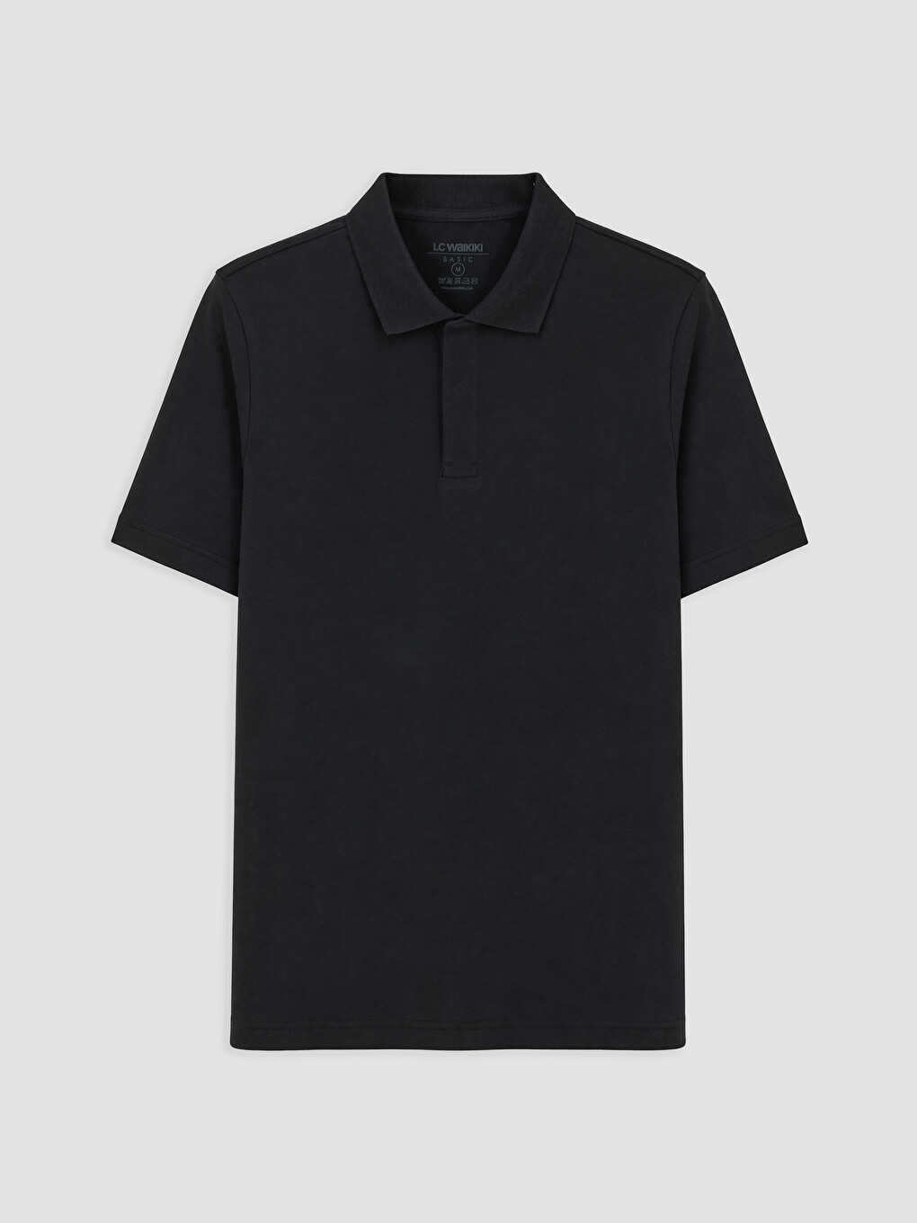 Siyah Polo Yaka Pike Erkek Tişört
