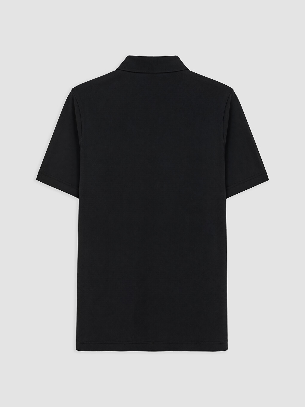Siyah Polo Yaka Pike Erkek Tişört-1