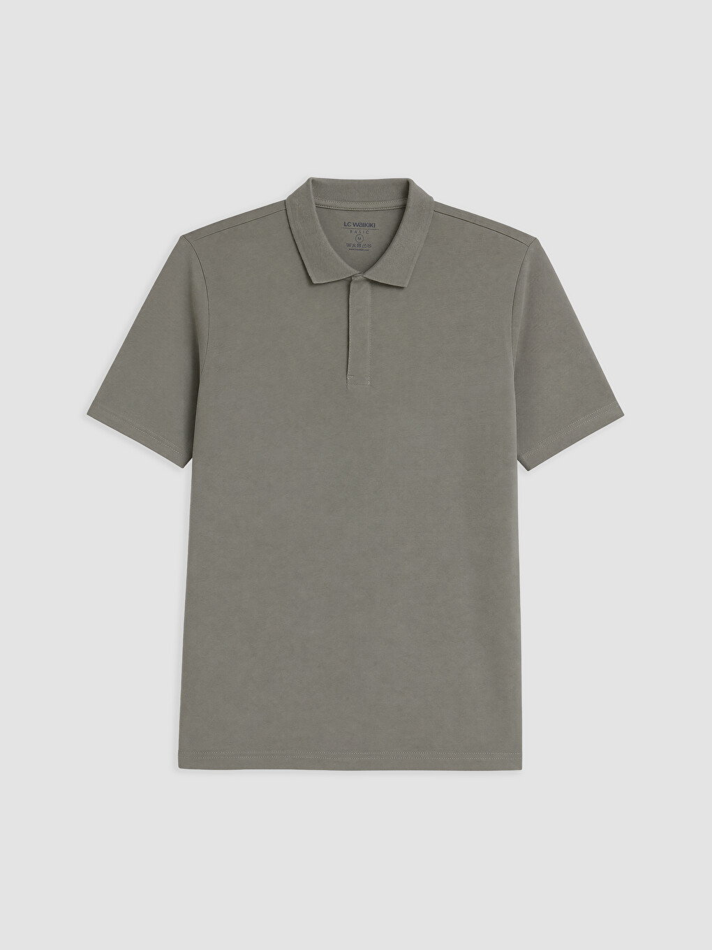 Haki Polo Yaka Soft Touch %100 Pamuk Erkek Tişört