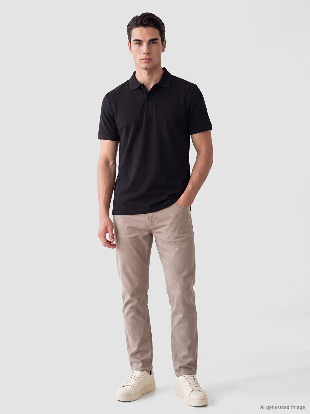 Polo Collar Soft Touch 100% Cotton Men's T-shirt-1
