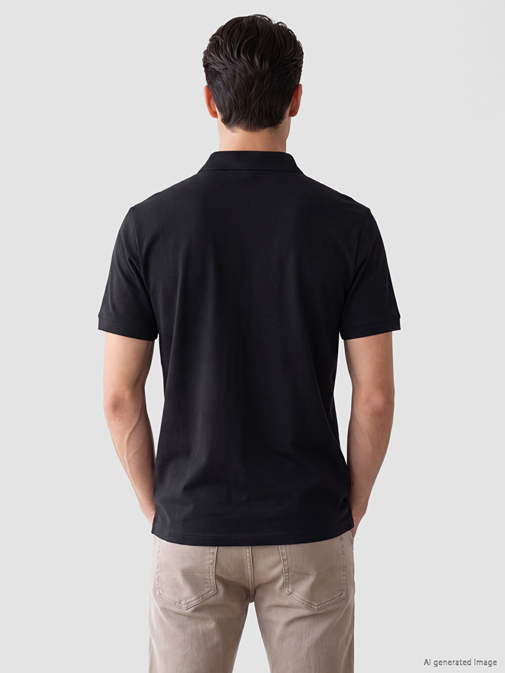 Polo Collar Soft Touch 100% Cotton Men's T-shirt-2