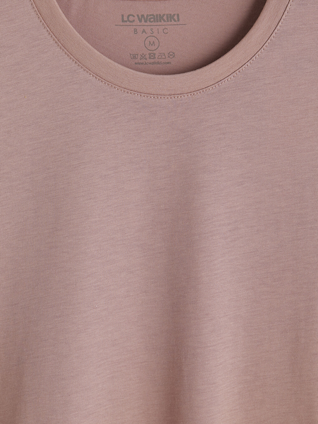 Pembe Soft Touch %100 Pamuk Erkek Tişört-1