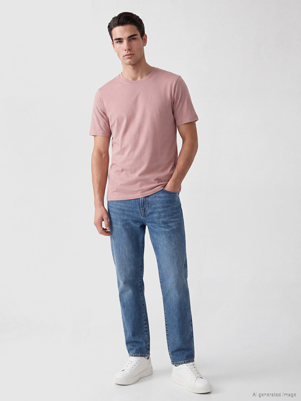 Muškarac Roze Majica-1